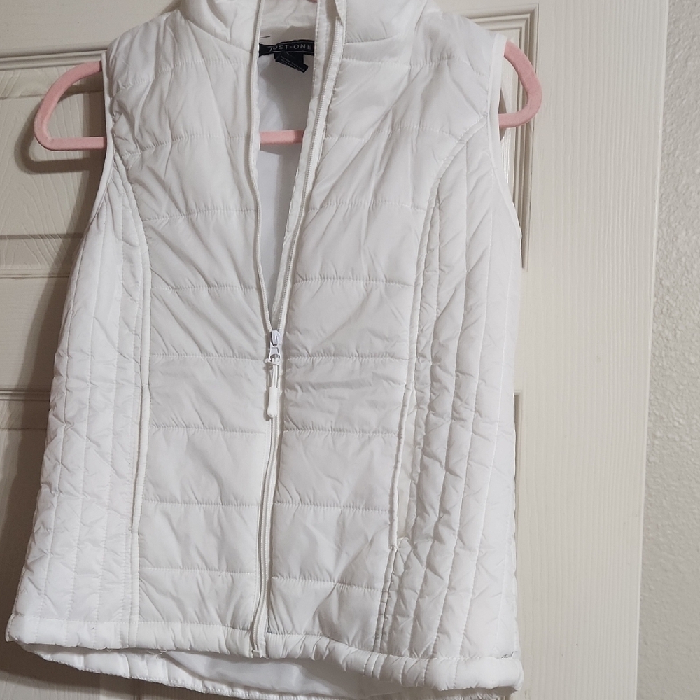 White Quilted Vest